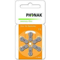 Phonak Batterier & Laddbart Phonak 13 Hearing Aid Batteries 6-pack