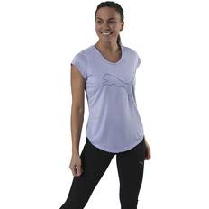 Puma Purple Tops Puma Performance Heather Cat Tee - Purple