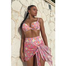 Multicoloured Swimsuit Cover-Ups & Sarong Wraps Wolf & Whistle Floral Tie Side Sarong ONE