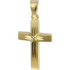 Trendor 35743 Kreuz-Anhänger 333 Gold 19 mm