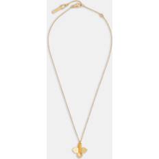 Whistles Women's Leaf Pendant Necklace Gold/Multi