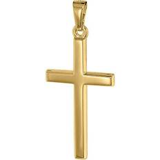 Trendor 75542 Kreuz-Anhänger für Herren 25 mm Gold 585 14K