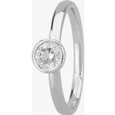 Jewellery 1888 Collection Platinum 0.33ct Diamond Solitaire Ring RI-1244.33CT PLUS G/SI2/0.36ct Silver