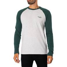 Superdry Essential Langærmet Baseball T-shirt - Hvid/Grøn