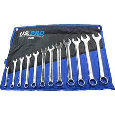 US PRO Tools 12Pc Imperial Combination Spanner Wrench Set