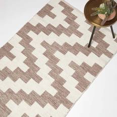 Carpets & Rugs Homescapes Malina & Natural Kilim Cotton Rug Brown