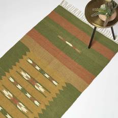 Carpets & Rugs Homescapes Lundi Kilim Runner Jute X Orange cm