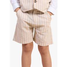 Linen Children's Clothing Angel & Rocket Angel & Rocket Kids' Clayton Stripe Short, Stone