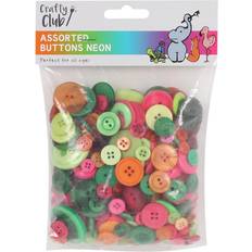 Yarn & Needlework Supplies Crafty Club Assorted Buttons Neon