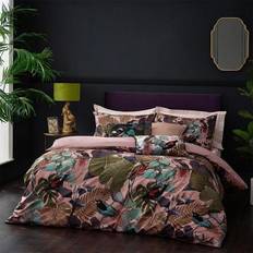 Polyester Housses de couette Wylder Moriyo Velvet Tropical Duvet Cover Set - Bleu Housse de couette Bleu