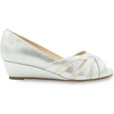 Paradox London Judy Wide Fit Shimmer Wedge Heel Sandals