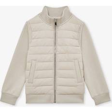 Reiss Kids' Flintoff Funnel Neck Quilted Hybrid Jacket