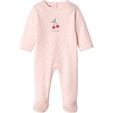 Cotton Jumpsuits Vertbaudet Pack of Cherry Sleepsuits in Interlock Fabric for Baby Girls pale pink