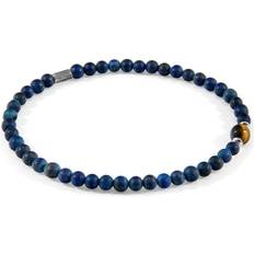 Walter Silver and Stone SKINNY Bracelet Blue 23cm