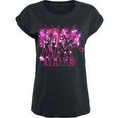 T-shirt Alive Pink Glitter för Dam svart