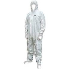 White Overalls Scan SCAWWDOXXL56 Chemical Splash Resistant Disposable Coverall White Type 5/6 45-49in