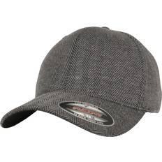 Flexfit L/XL, Black/Heather Grey by Yupoong Herringbone Melange Cap