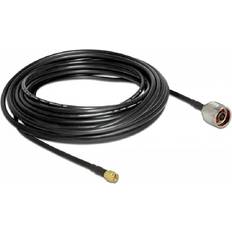 DeLock Antennekabel 10m Sort 10m