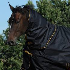 XXS Horse Rugs Bucas Irish Combi Neck Halsteil Schwarz Gold XL/155 cm