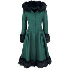 Elastane/Lycra/Spandex Coats Hell Bunny Elvira Coat Coats petrol