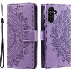 Skalo Samsung A34 5G Mandala Flip Cover Lilla