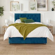 Blue Headboards Aspire Olivier Divan, Plush Headboard