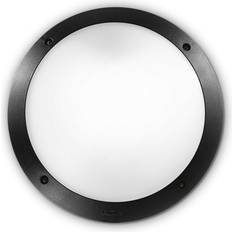 Resina Apliques de pared Ideal Lux Lucia 1 Difusor Luz Para Exterior Empotrado En Techo Negro IP66 E27 Aplique de pared