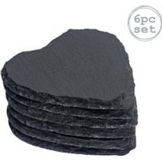 Coasters Argon Tableware Heart Slate 10cm Coaster