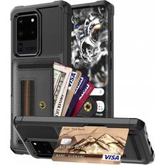 Galaxy s21 ultra case ExpressVaruhuset Shockproof Cover with Card Compartment for Galaxy S21 Ultra