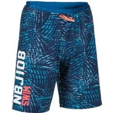 NABAIJI Decathlon Boys' Long Swimming Trunks All Chin Navy 10-11 Years