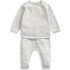 1-3M Jumpsuits Mamas & Papas Hello World Knit Set 2 Piece White WHITE Newborn