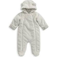 Grey Faux Fur Pramsuit Barnevognsdragt Grå