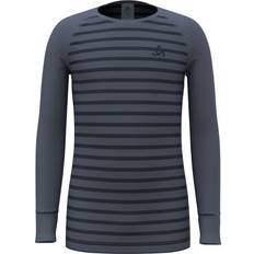 Odlo Active Warm Eco Stripe Kids' Long Sleeve Crew Neck Folkstone Grey/India Ink Years