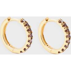 Izabel Display Örhänge Mini Hoop 15mm Brun