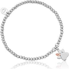 Clogau Paw Prints on My Heart Silver Affinity Bracelet
