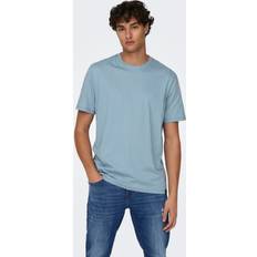 Turquoise T-shirts Only & Sons O-neck T-shirt