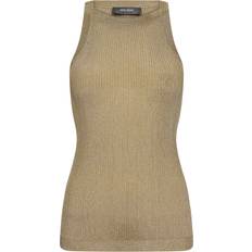 Gull - Herre Singleter Mos Mosh MMImanja Knit Tank Top, Gold Pasform: Fitted Body