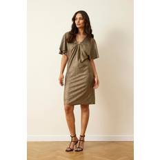 IN FRONT Elegant Papilur Dress - Old Gold
