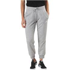 Viscose - Woman Trousers Adidas Essentials Regular Tapered Cuffed 7/8 Pant - Medium Grey Heather/White