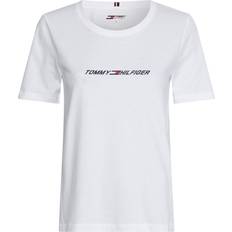 Tommy Hilfiger Mujer Tops Tommy Hilfiger Regular C-Nk Graphic Tee Ss White Female