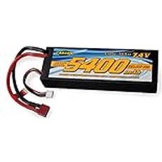 Carson 500608234-7,4V/5400mAh 60C LiPO Race Akku T-Pl. HC, wiederaufladbar, Anschlusskabel mit T-Plug-Buchse, Akku für RC Auto, Ersatzakku ferngesteuertes Fahrzeug, Modellbau