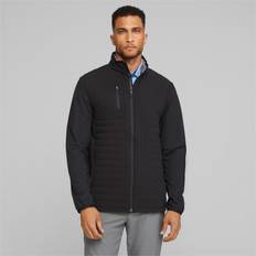 Puma Outerwear Puma Men's Golf Scotia Quilted Jacket, Black/Slate Sky