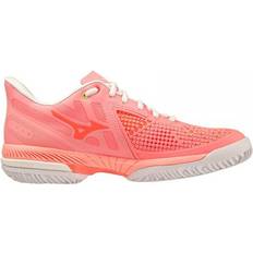 Orange - Women Racket Sport Shoes Mizuno Wave Exceed Tour 5CC W - CndyCrl/SnwWht/NeonFlame