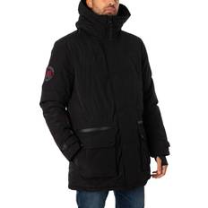 Superdry Parkaer CITY PADDED PARKA JACKET Sort