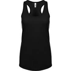 Leather T-shirts & Tank Tops Essential Longer Length Rib Vest Top Black