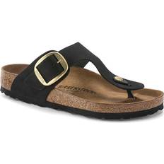 Birkenstock big buckle Birkenstock Gizeh Big Buckle Nubuk Leather - Black