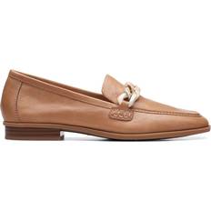 Nainen - Ruskea Loaferit Clarks Sarafyna Iris Nougat Leather Loafers - Ruskea