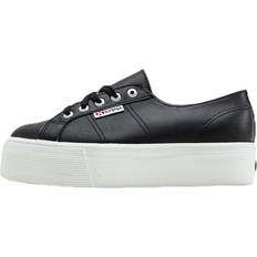 Superga 2790 Naplng Cotw White/Black, Female, Sko, Sneakers, Hvid/Sort