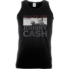 Unisex Tank Tops Johnny Cash Tank Top Black