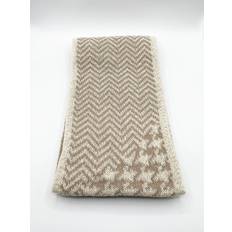 Brown Scarfs SVNX Houndstooth and Herringbone Double Sided Scarf Light Brown One